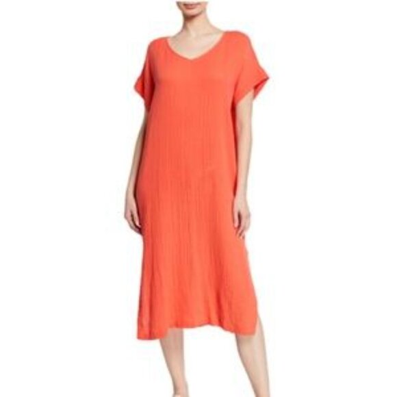 Eileen Fisher Cotton Midi - Picture 1 of 6